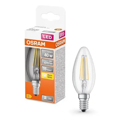 Malá LED svíčková žárovka E14 4 W CLASSIC B, teplá bílá