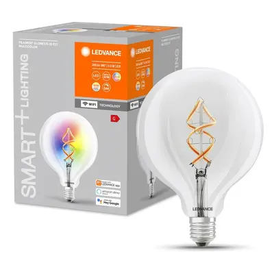 Chytrá WiFi LED RGBW žárovka E27 4.5 W FILAMENT GLOBE125