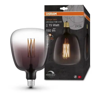 Stmívatelná LED vintage žárovka E27 4,5 W GLOBE, teplá bílá