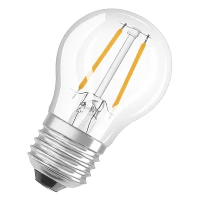 Průhledná LED stmívatelná žárovka E27 4,8 W CLASSIC P, studená bílá