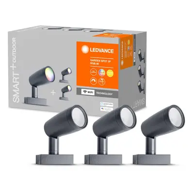 3x chytré WiFi LED RGBW zahradní bodovky GARDEN 3 SPOT