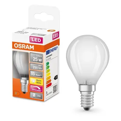 Mini LED matná stmívatelná žárovka E14 2,8 W CLASSIC P, teplá bílá