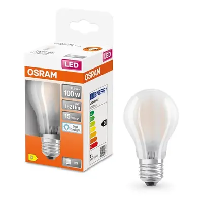 Matná LED žárovka E27 11 W CLASSIC A, studená denní bílá