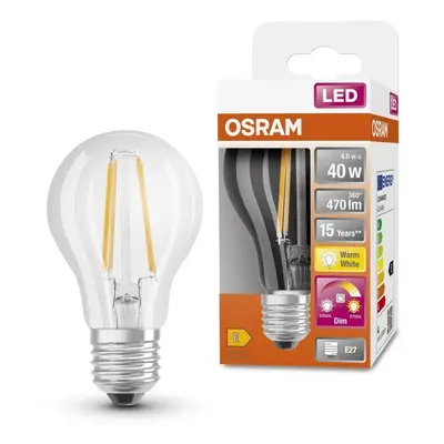 LED žárovka se stmívatelným efektem E27 4 W CLASSIC A, teplá bílá