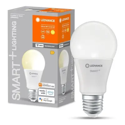 Chytrá WiFi LED stmívatelná žárovka E27 9,5 W CLASSIC A, teplá bílá