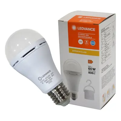 Závěsná LED žárovka E27 RECHARGEABLE, studená bílá