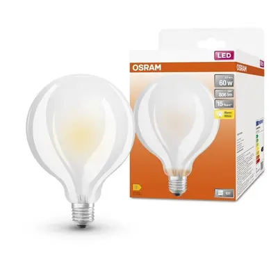 Matná LED žárovka E27 6,5 W GLOBE, teplá bílá