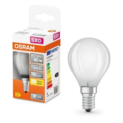 Matná LED mini žárovka E14 4 W CLASSIC P, teplá bílá