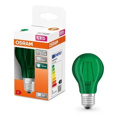 LED klasická žárovka E27 2,5 W STAR DÉCOR CLASSIC, zelená