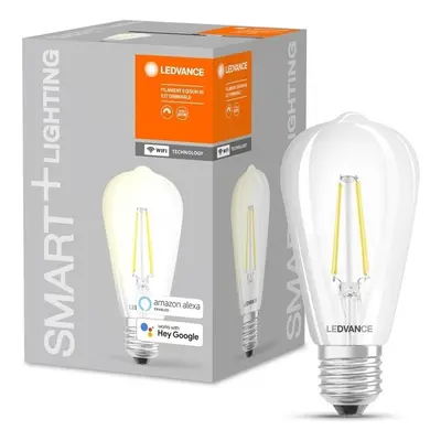 Chytrá LED WiFi stmívatelná žárovka E27 6 W EDISON, teplá bílá