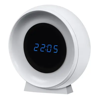 USB LED stolní svítidlo s hodinama NIGHTLUX CLOCK, bílé