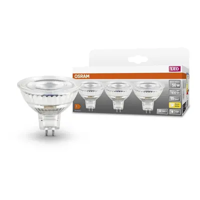 3 ks LED bodovka GU5.3 STAR 6.5 W, teplá bílá