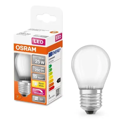 Mini LED matná stmívatelná žárovka E27 2,8 W CLASSIC P, teplá bílá