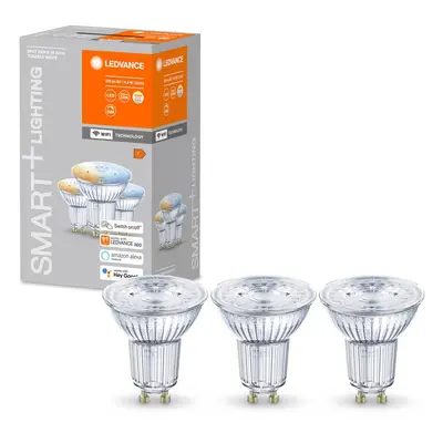 3 ks chytrá WiFi LED žárovka GU10 5W, nastavitelná bílá