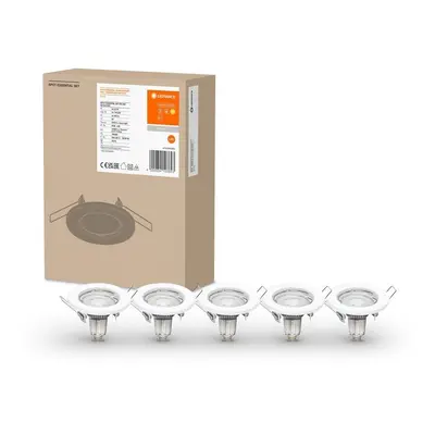 5 ks bílé LED podhledové svítidlo ESSENTIAL SET, teplá bílá