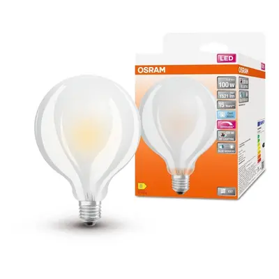 LED matná žárovka s redukcí modrého světla E27 11 W GLOBE, studená bílá