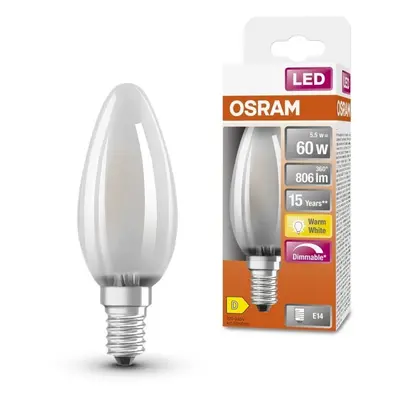 Matná LED stmívatelná žárovka 414 5,5 W CLASSIC B, teplá bílá