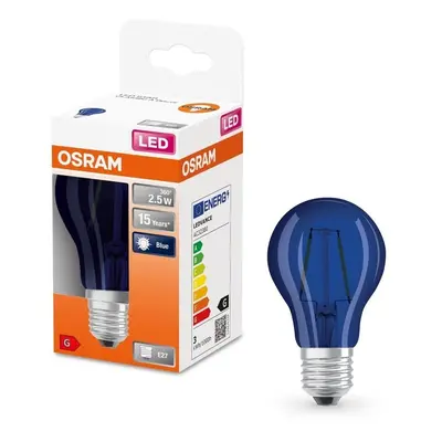 LED klasická žárovka E27 2,5 W STAR DÉCOR CLASSIC, modrá