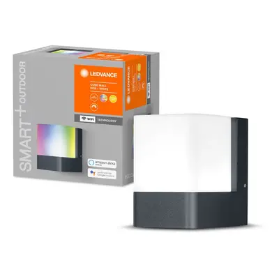 Chytré moderní venkovní WiFi LED RGB svítidlo CUBE WALL IP44