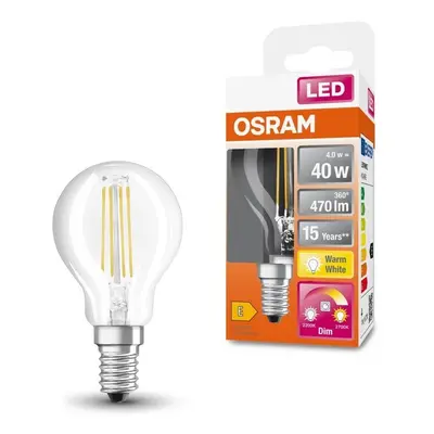 LED žárovka se stmívatelným efektem E14 4 W CLASSIC P, teplá bílá