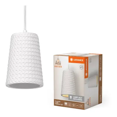 Bílé stropní svítidlo E27 PLASTER CONE PENDANT