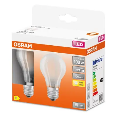 2 ks filament žárovka LED STAR CLASSIC A E27 11W, teplá bílá