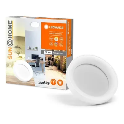 WiFi stropní svítidlo bílé CIRCULAR WHITE, laditelná bílá