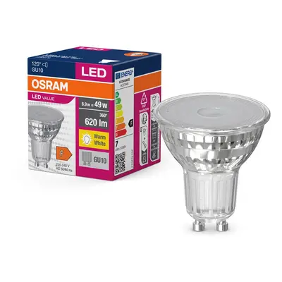 LED bodovka GU10 6.9 W 620 lm PAR16 VALUE, teplá bílá