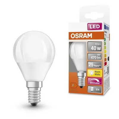 Stmívatelná LED žárovka E14 4,9 W SUPERSTAR CLASSIC P, teplá bíla