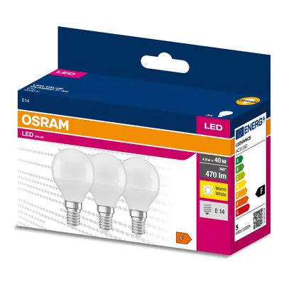 2 ks LED žárovka E14 4.9 W CLASSIC P, teplá bílá