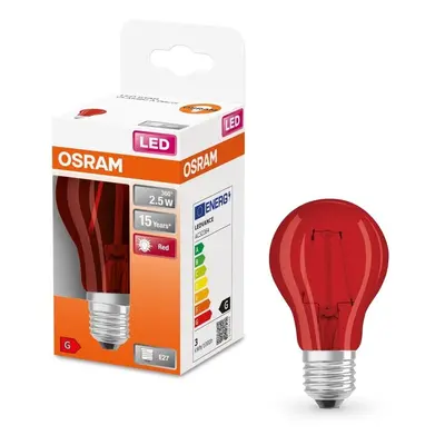 LED klasická žárovka E27 2,5 W STAR DÉCOR CLASSIC, červená