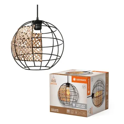 Kruhový lustr ratanový E27 15 W CAGE GLOBE PENDANT