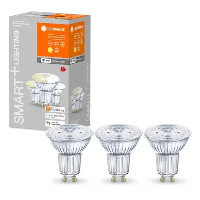 3 ks chytrá stmívatelná WiFi LED žárovka GU10 5W 2.700K