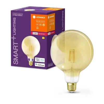 Chytrá stmívatelná LED zigbee žárovka E27 6 W GLOBE, teplá bílá