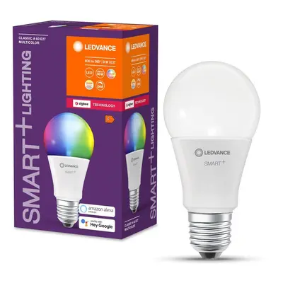 Chytrá zigbee LED stmívatelná žárovka E27 9 W CLASSIC A RGBW