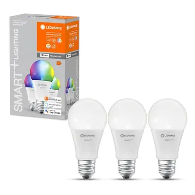 3ks chytrá stmívatelná WiFi LED RGBW žárovka E27 9.5W