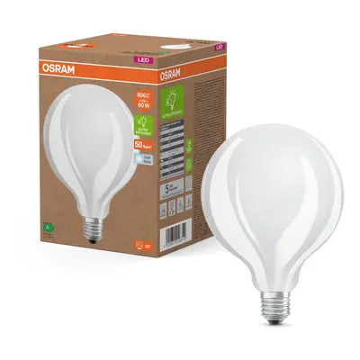 Ultra účinná LED žárovka matná E27 3.8W GLOBE, studená bílá