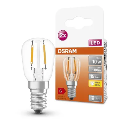 2x mini LED žárovka E14 1.3W, teplá bílá