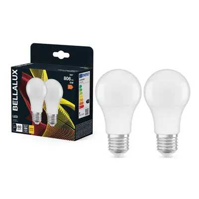 2x matná LED žárovka E27 8.5W CLASSIC A, teplá bílá