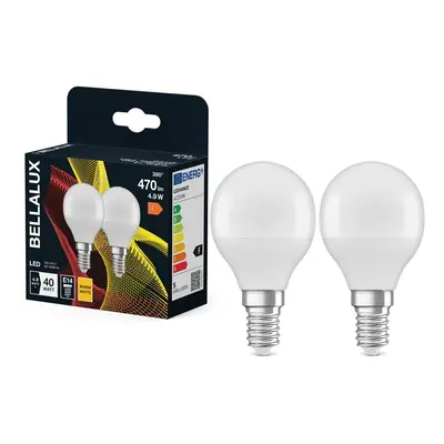 2x matná LED žárovka E14 4.9W CLASSIC P, teplá bílá