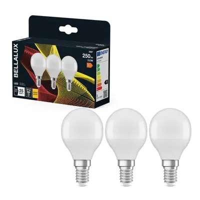 3x matná LED žárovka E14 3.3W CLASSIC P, teplá bílá