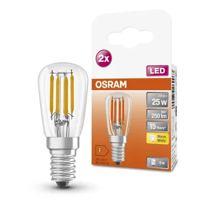 2x mini LED žárovka E14 2.8W, teplá bílá