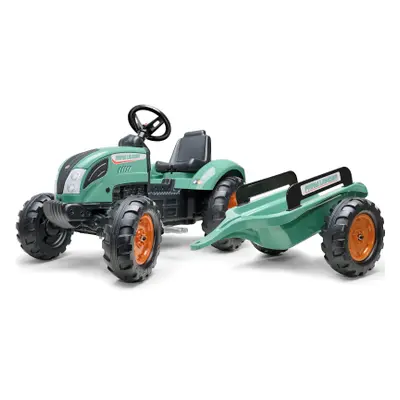 FALK Šlapací traktor 1054AB Farm Lander s přívěsem - zelený