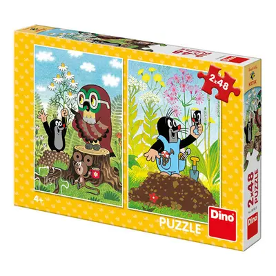 Puzzle 2x48 Krtek na mýtině