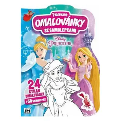 Tvarované omalovánky se samolepkami Princezny