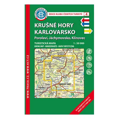 KČT 4 Krušné hory Karlovarsko Porolaví, Jáchymovsko, Klínovec