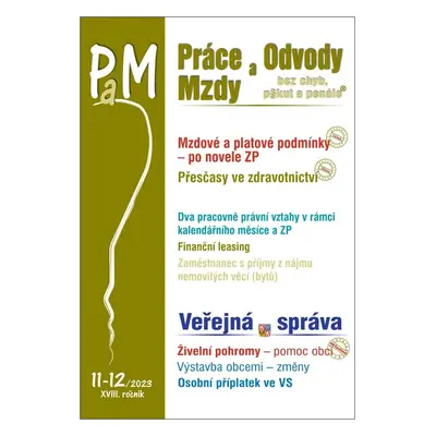 Práce a mzdy 11-12/2023 – Mzdové a platové problémy po novele zákoníku práce