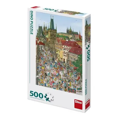 Puzzle 500 Mostecká věž kreslená