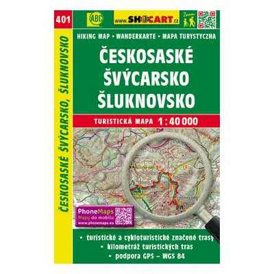 Českosaské Švýcarsko Šluknovsko 1:40 000