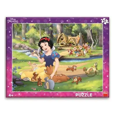 Puzzle 40 Sněhurka a zvířátka deskové